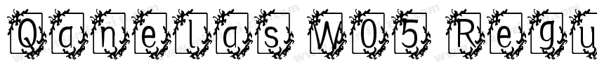 Qanelas W05 Regular 语言英文字体转换